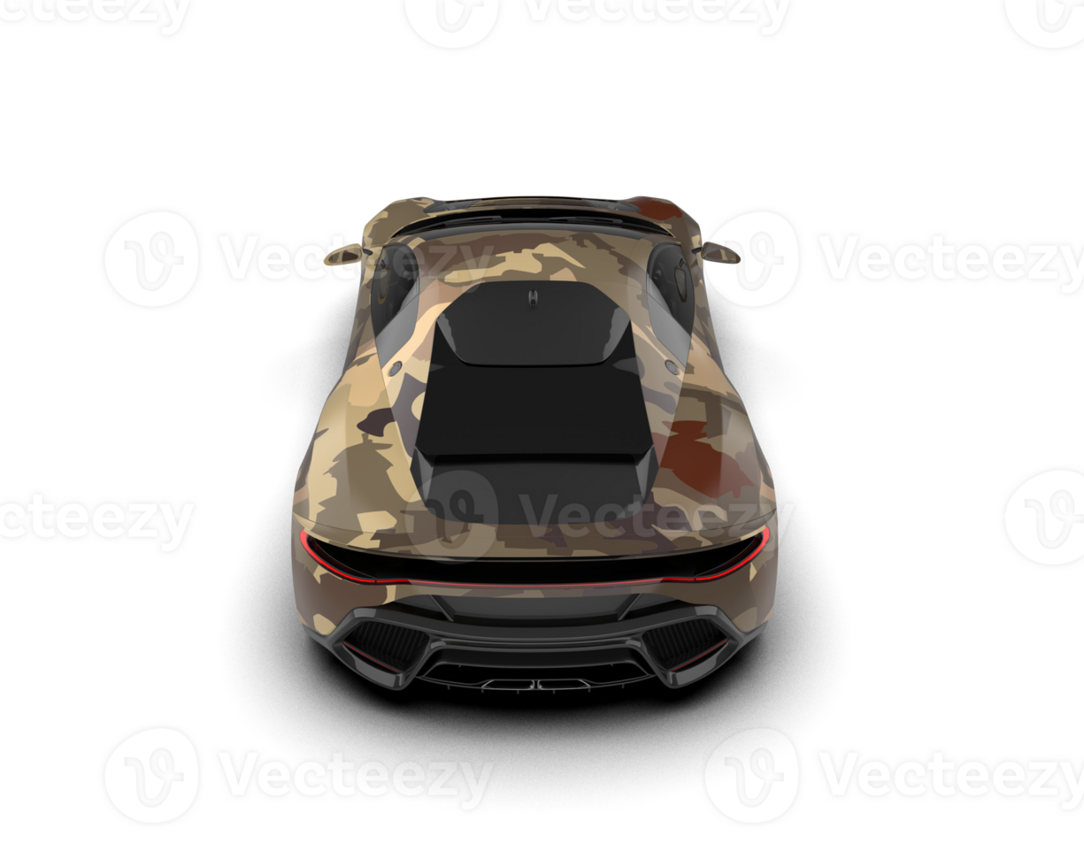 Realistic sport car isolated on background. 3d rendering - illustration png