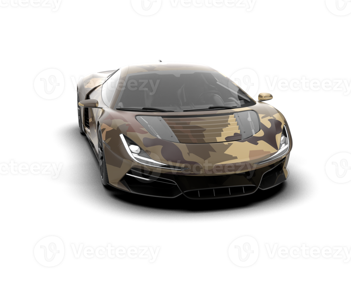 Realistic sport car isolated on background. 3d rendering - illustration png