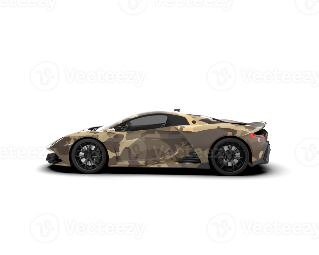 Realistic sport car isolated on background. 3d rendering - illustration png