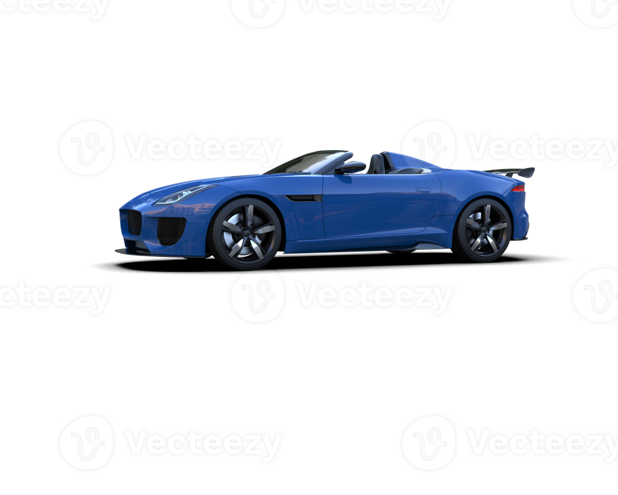 Realistic sport car isolated on background. 3d rendering - illustration png