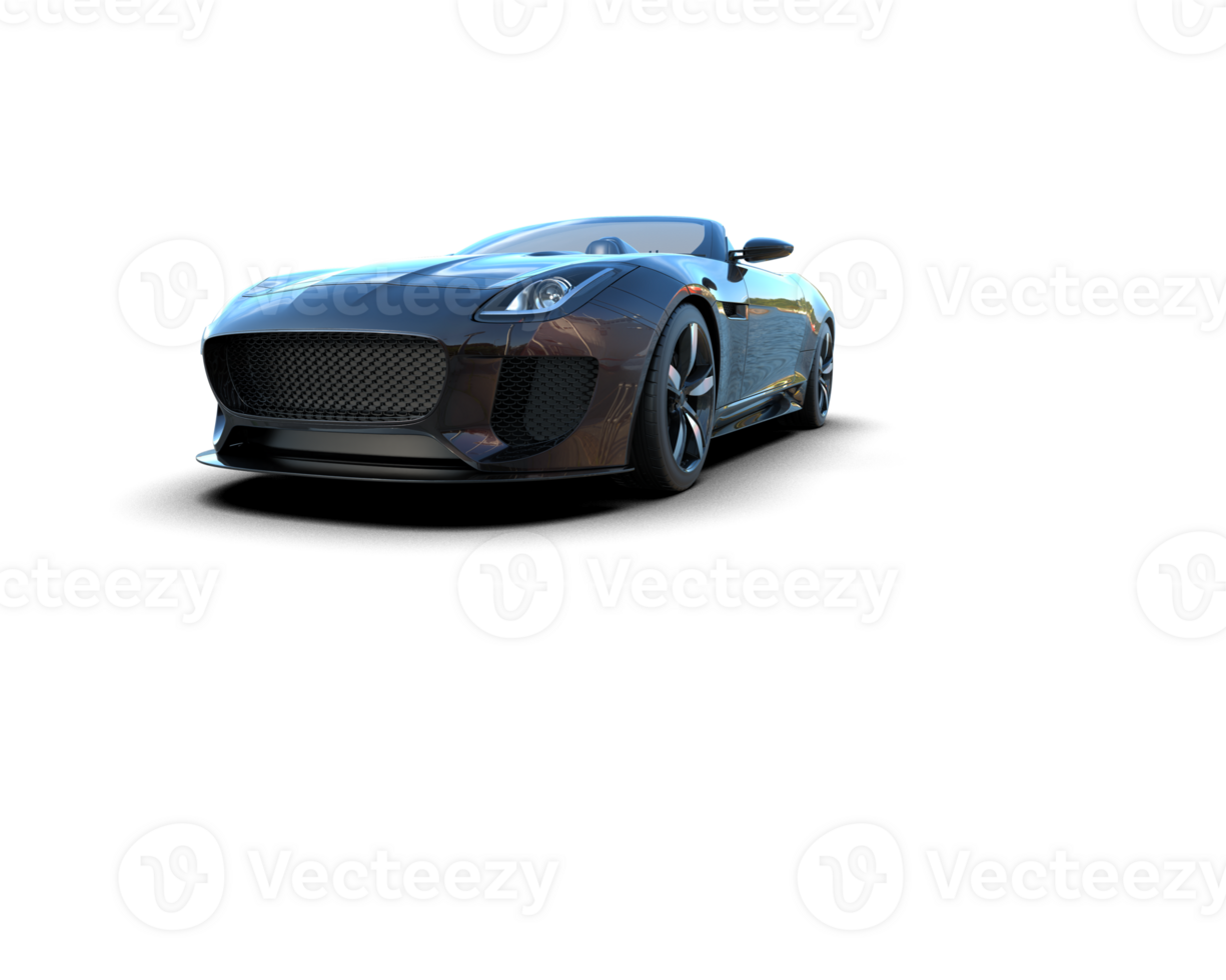 Realistic sport car isolated on background. 3d rendering - illustration png