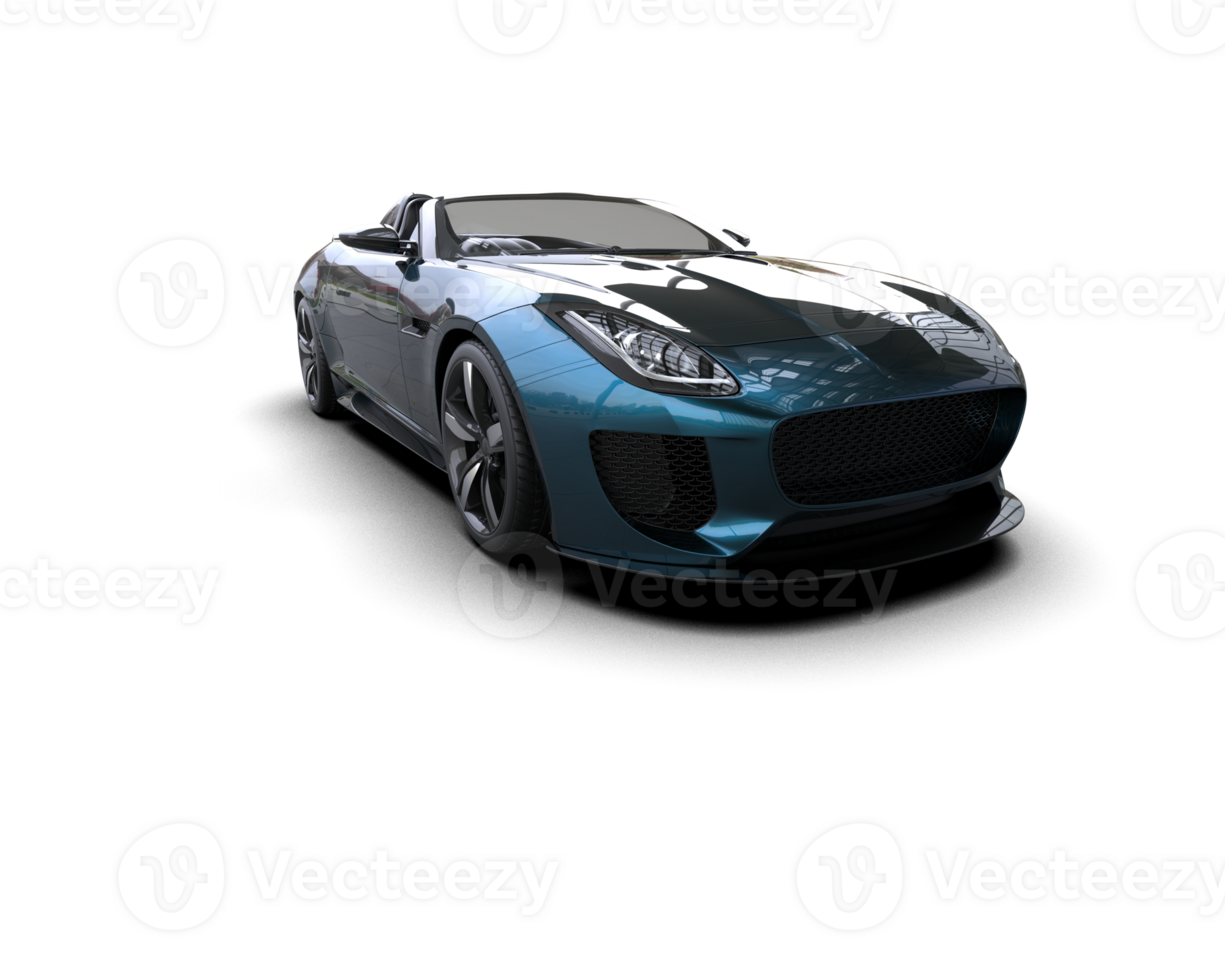 Realistic sport car isolated on background. 3d rendering - illustration png