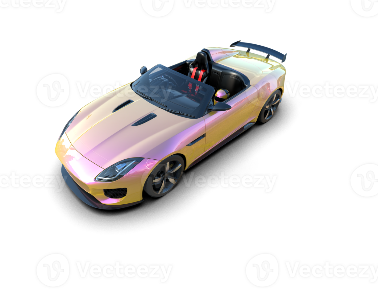 Realistic sport car isolated on background. 3d rendering - illustration png