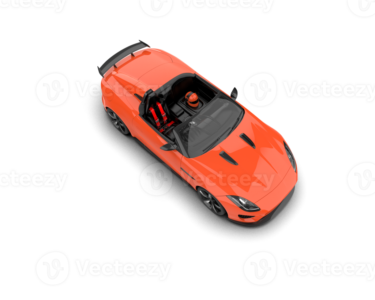 Realistic sport car isolated on background. 3d rendering - illustration png