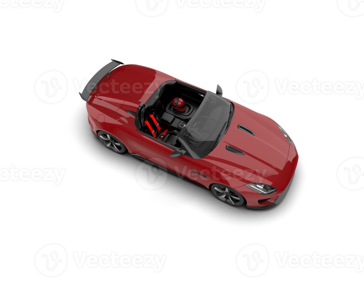 Realistic sport car isolated on background. 3d rendering - illustration png