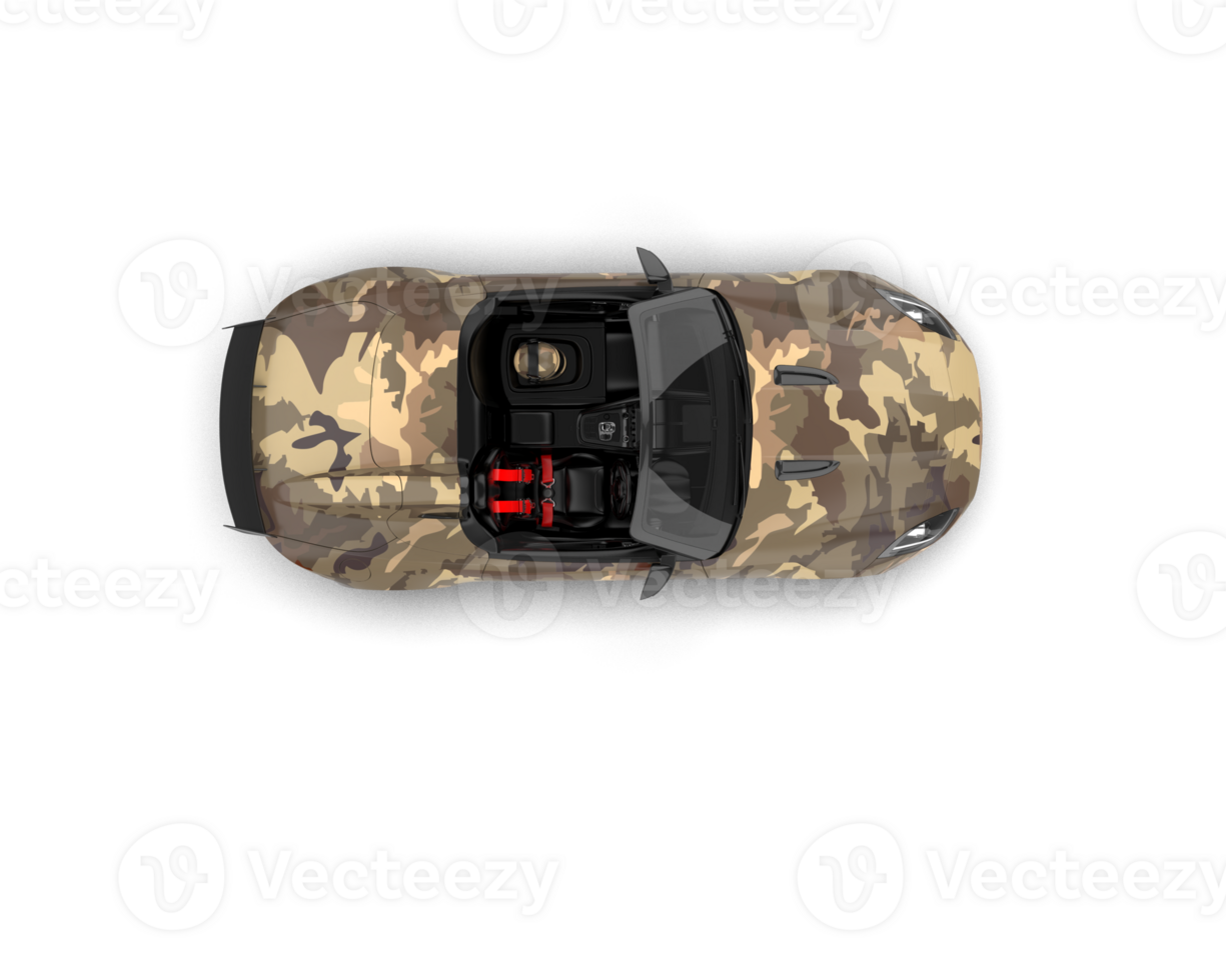 Realistic sport car isolated on background. 3d rendering - illustration png
