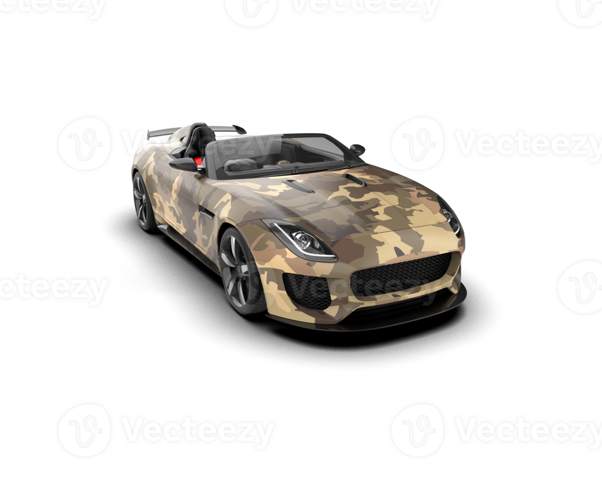 Realistic sport car isolated on background. 3d rendering - illustration png