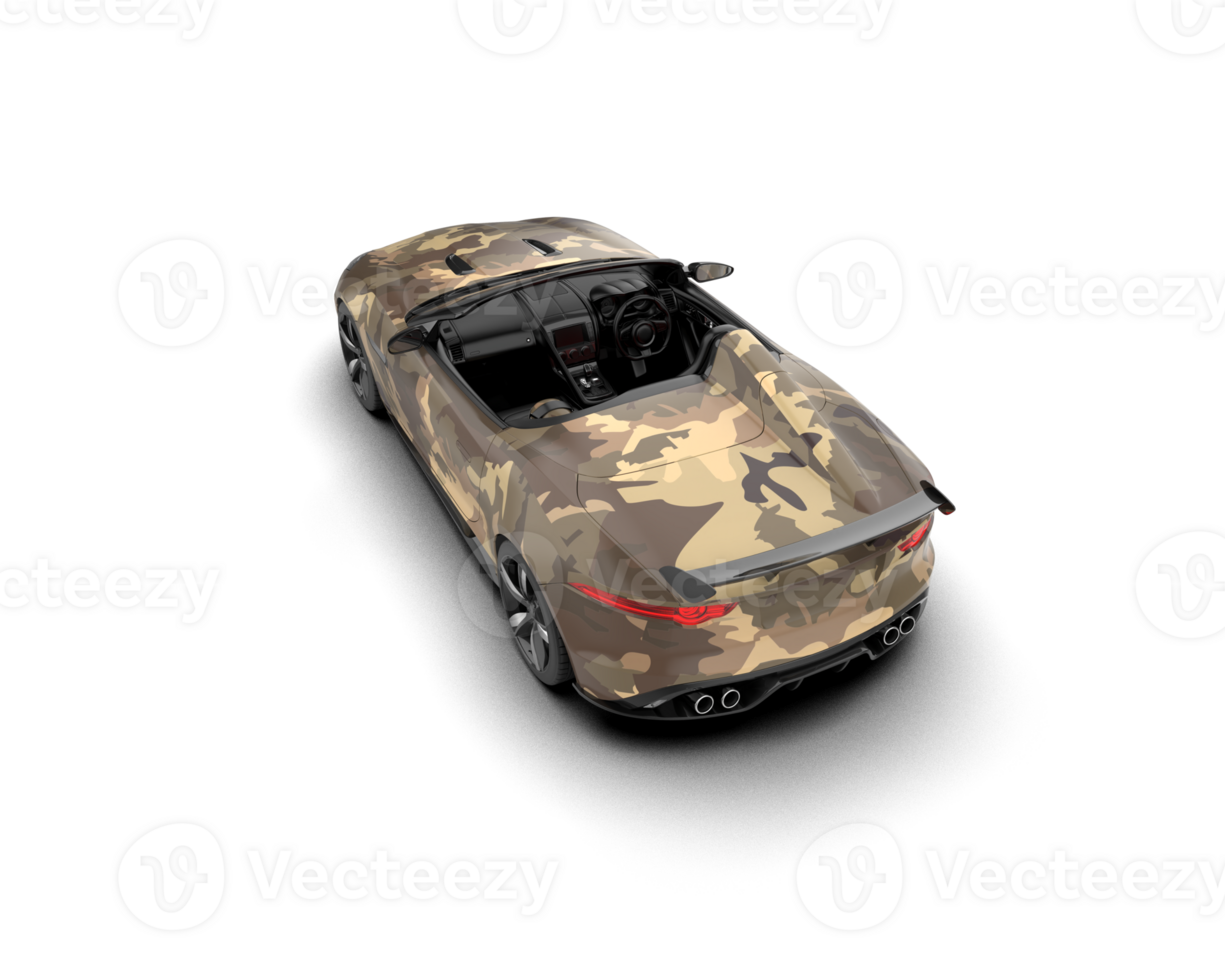 Realistic sport car isolated on background. 3d rendering - illustration png