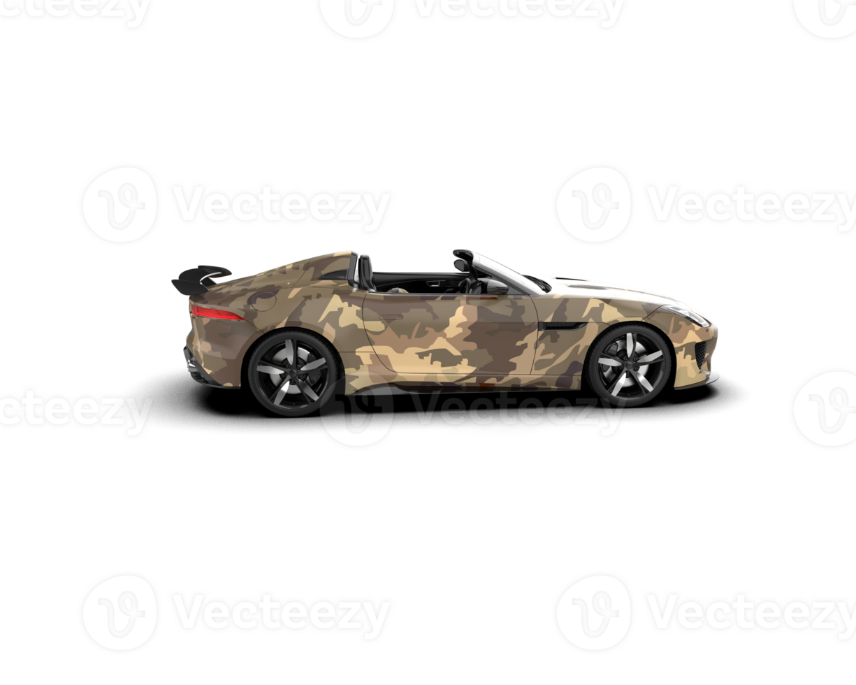 Realistic sport car isolated on background. 3d rendering - illustration png