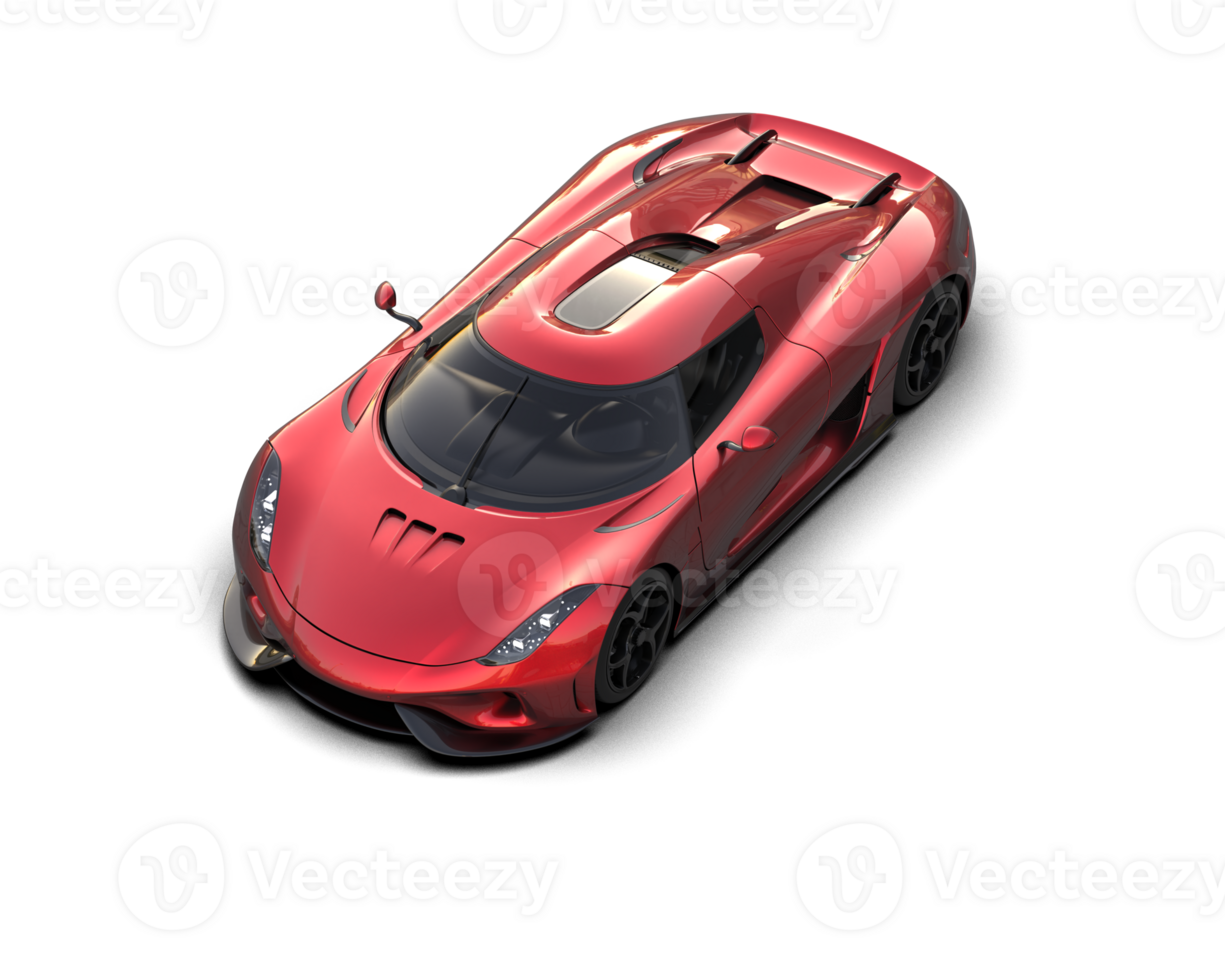 Realistic sport car isolated on background. 3d rendering - illustration png