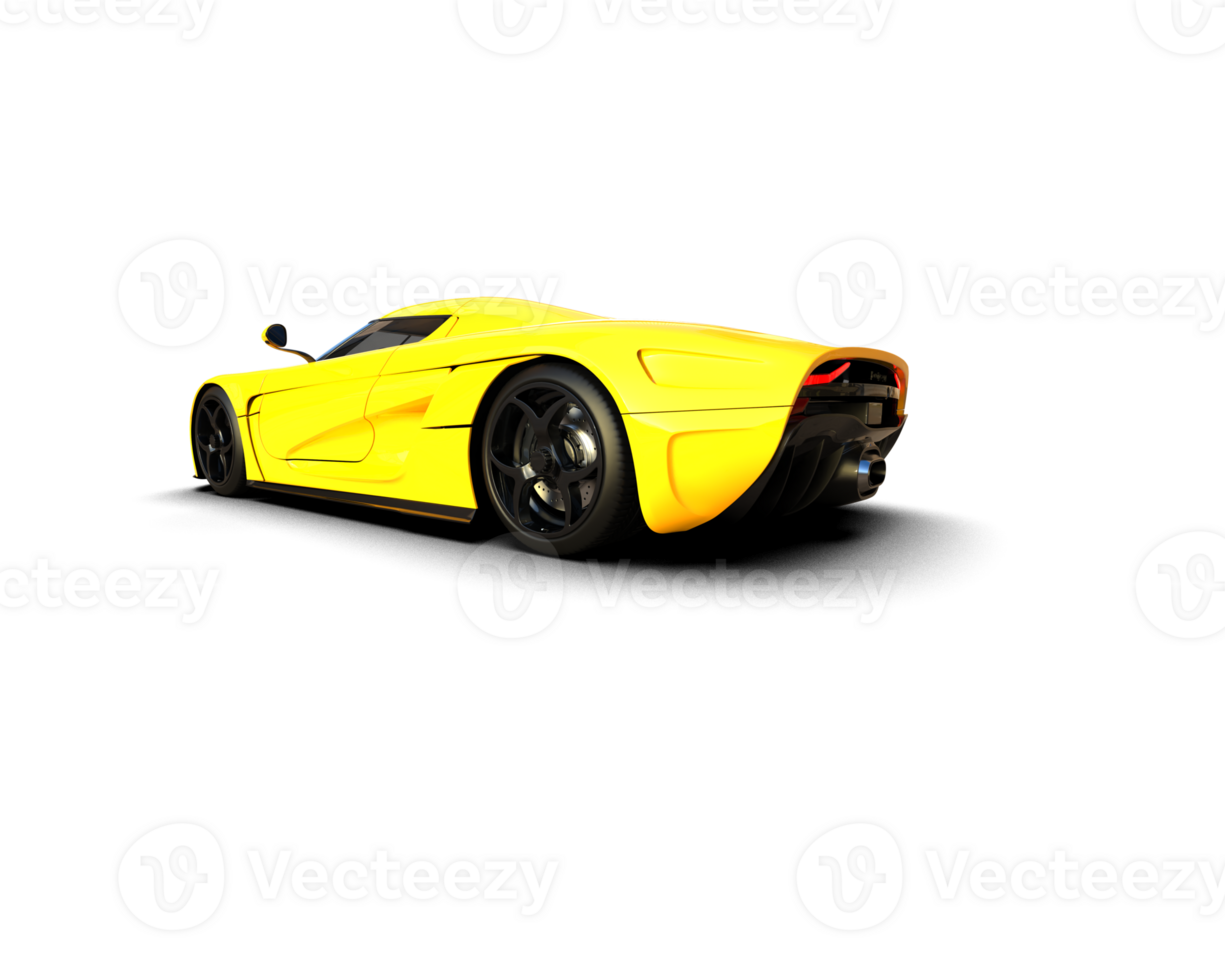 Realistic sport car isolated on background. 3d rendering - illustration png