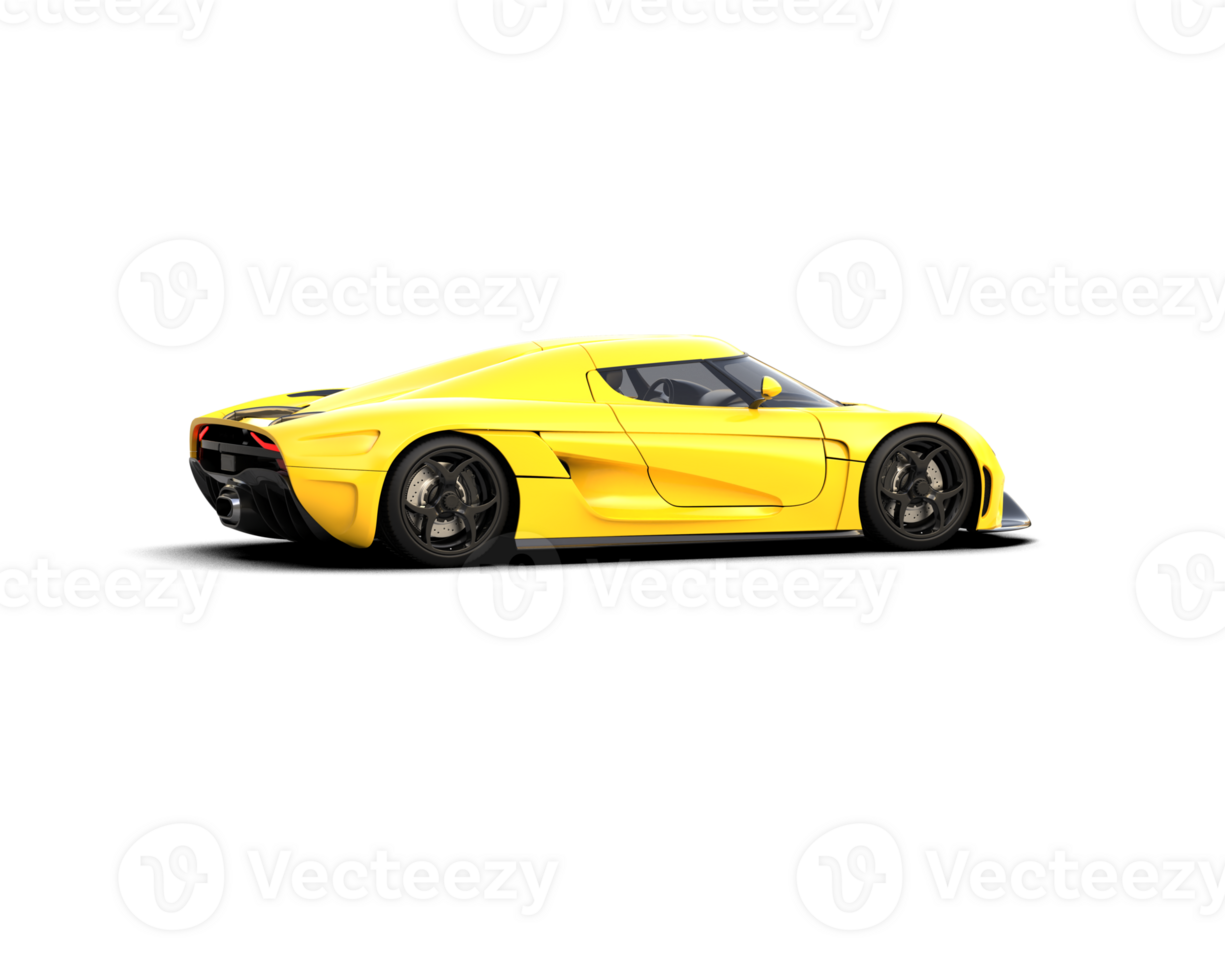 Realistic sport car isolated on background. 3d rendering - illustration png