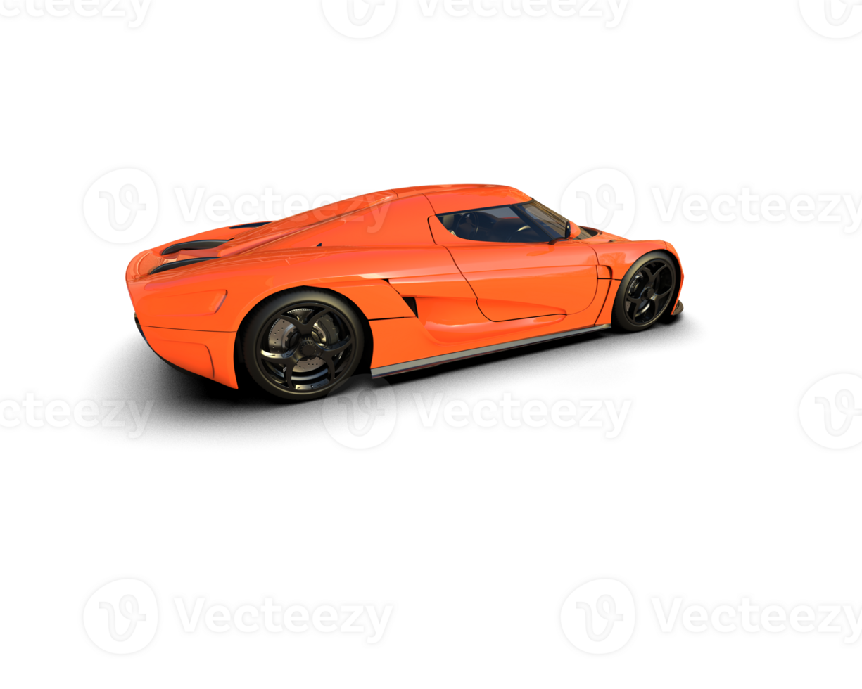 Realistic sport car isolated on background. 3d rendering - illustration png