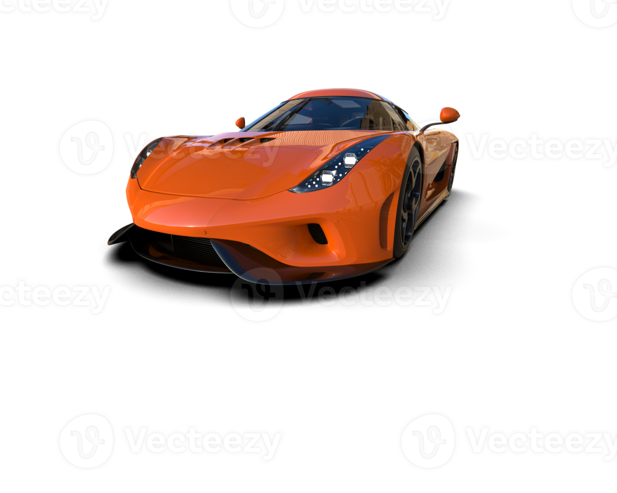 Realistic sport car isolated on background. 3d rendering - illustration png