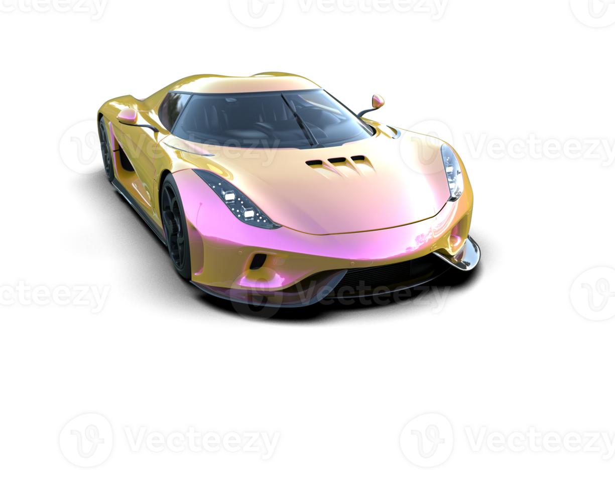 Realistic sport car isolated on background. 3d rendering - illustration png