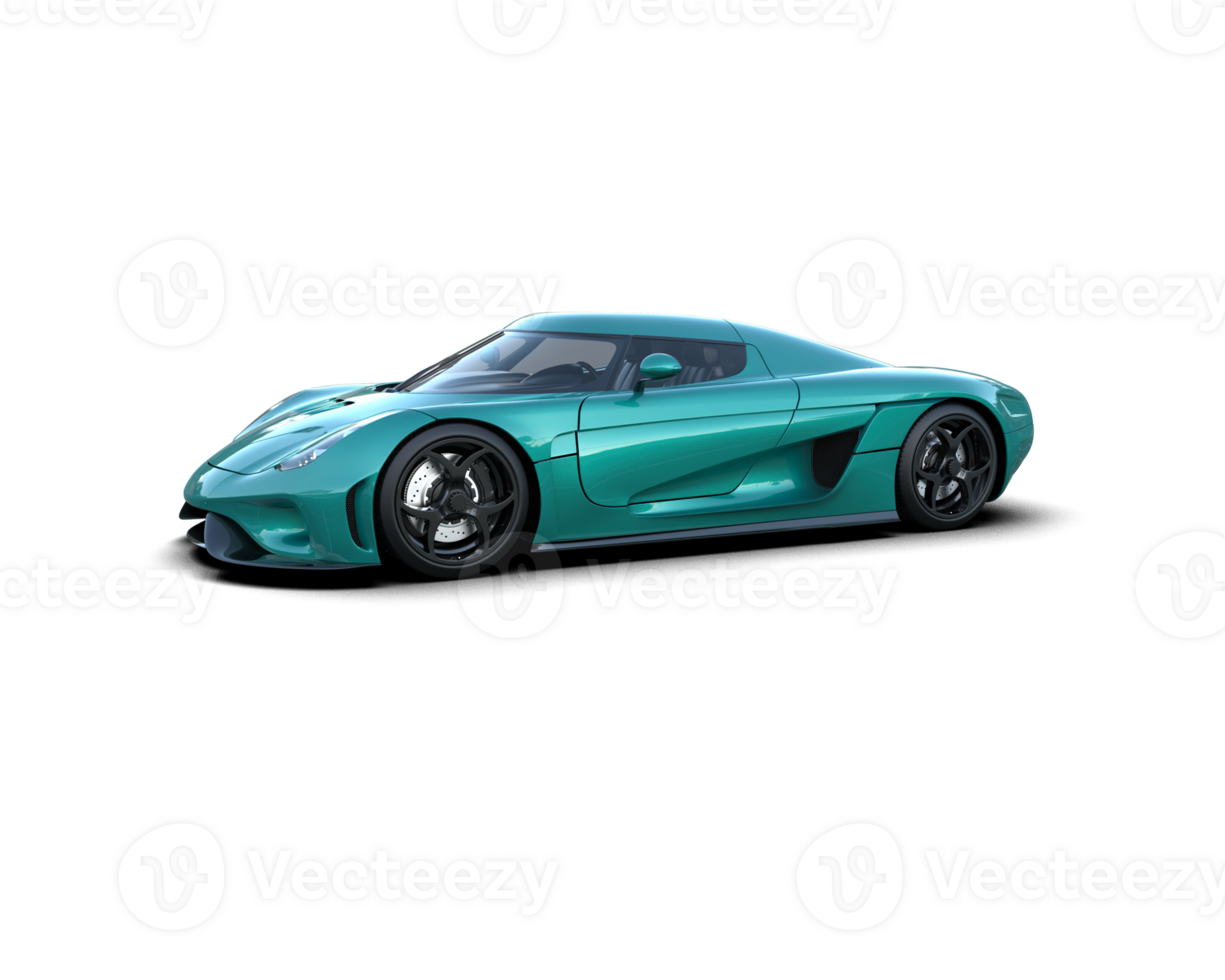 Realistic sport car isolated on background. 3d rendering - illustration png