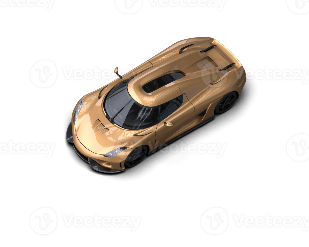 Realistic sport car isolated on background. 3d rendering - illustration png
