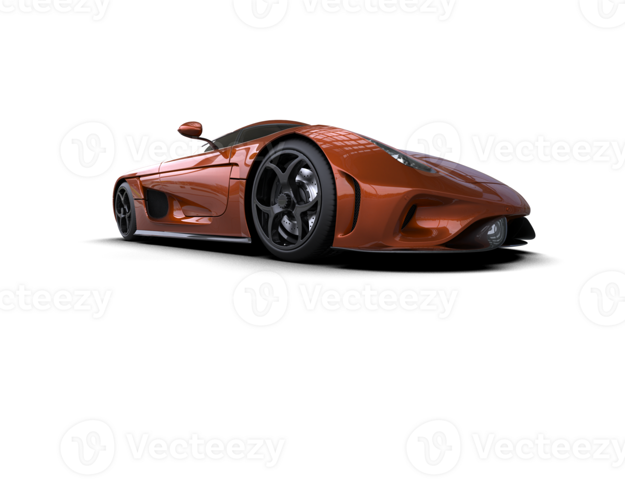 Realistic sport car isolated on background. 3d rendering - illustration png