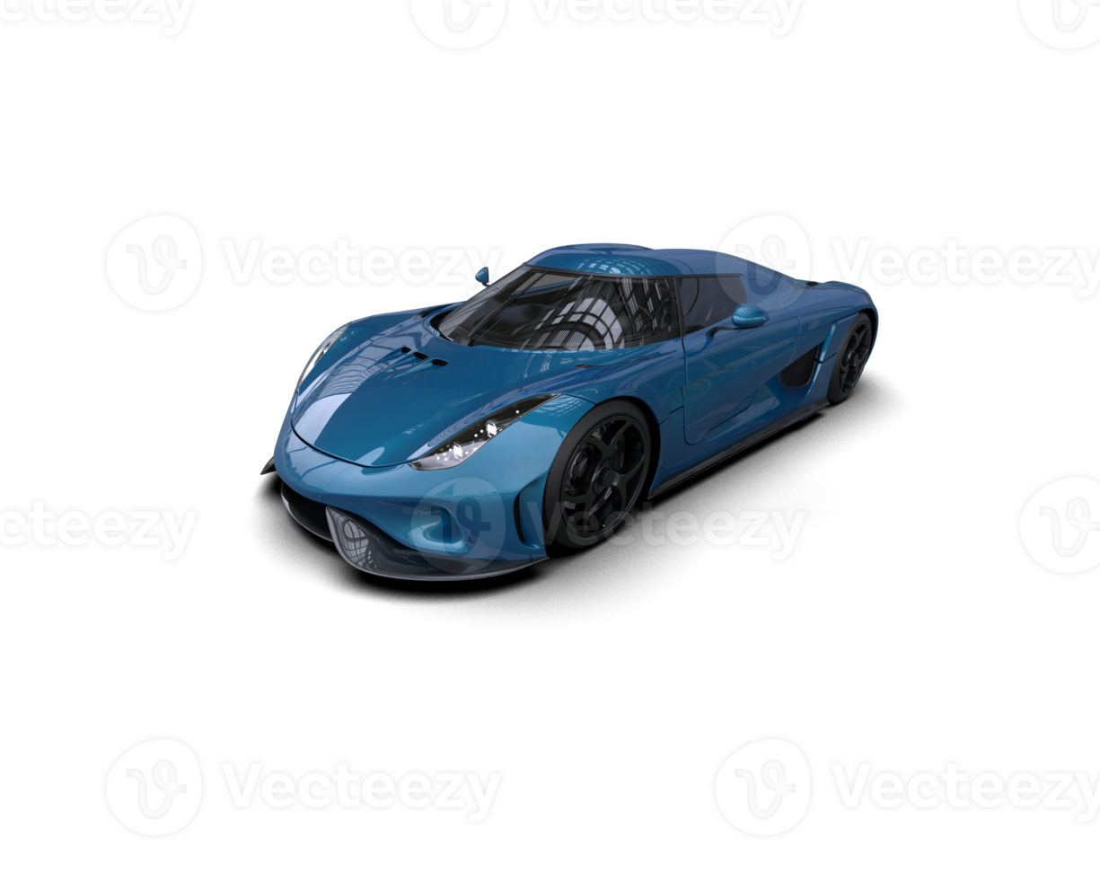 Realistic sport car isolated on background. 3d rendering - illustration png
