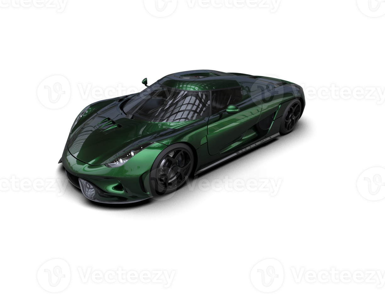 Realistic sport car isolated on background. 3d rendering - illustration png