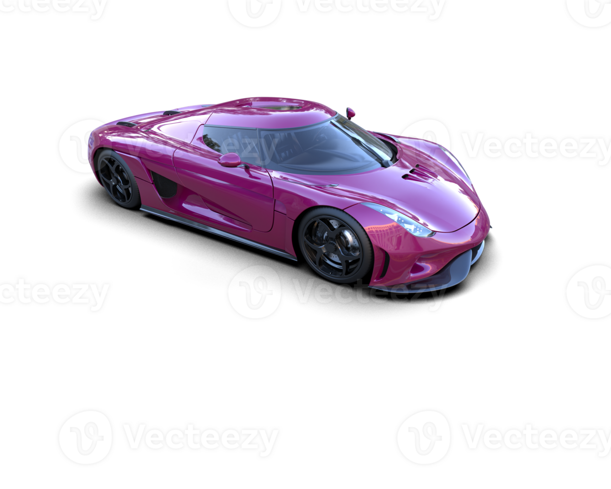 Realistic sport car isolated on background. 3d rendering - illustration png
