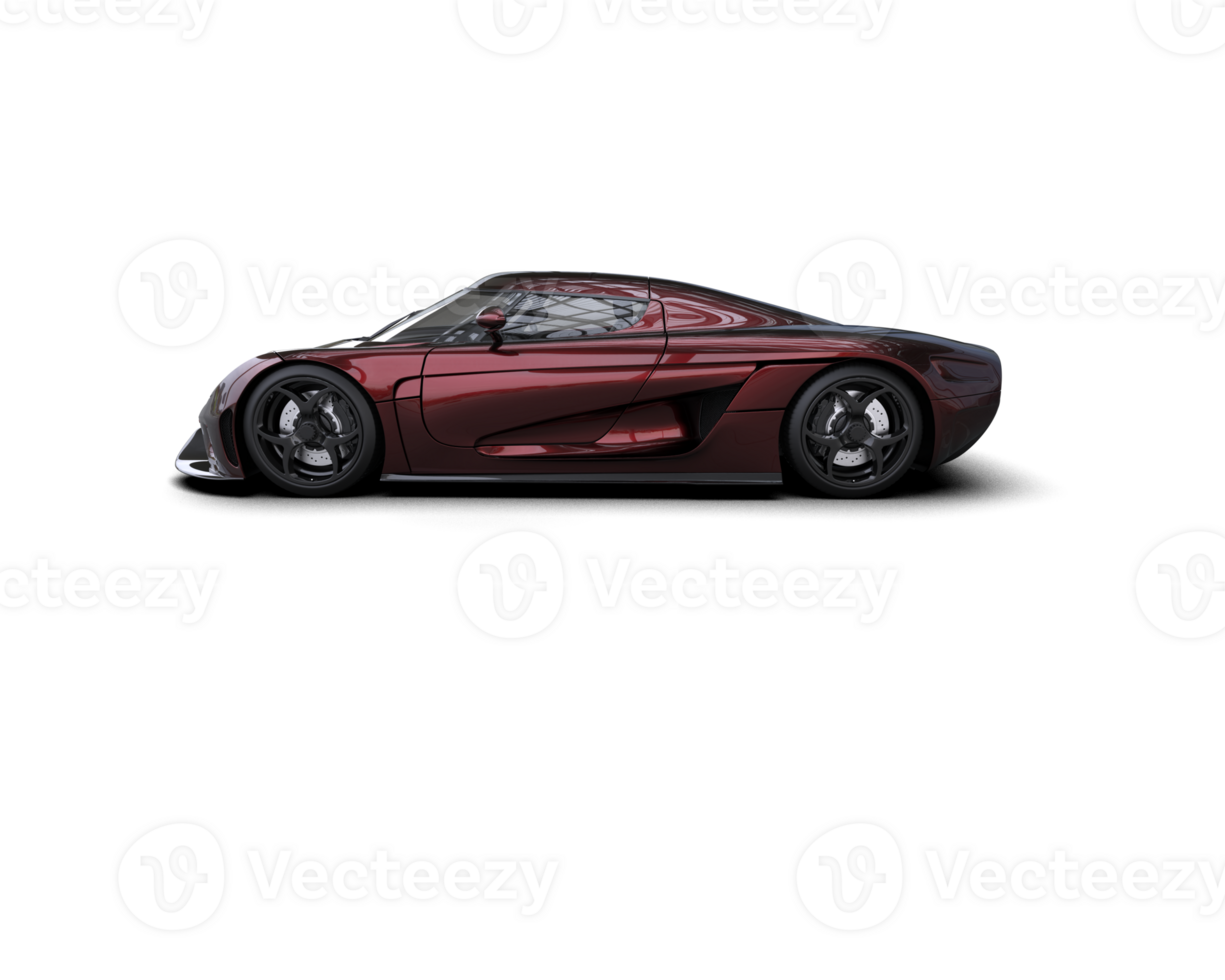 Realistic sport car isolated on background. 3d rendering - illustration png