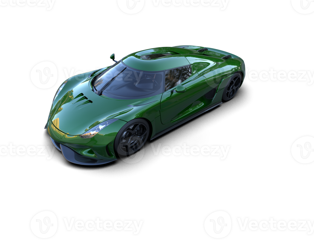Realistic sport car isolated on background. 3d rendering - illustration png