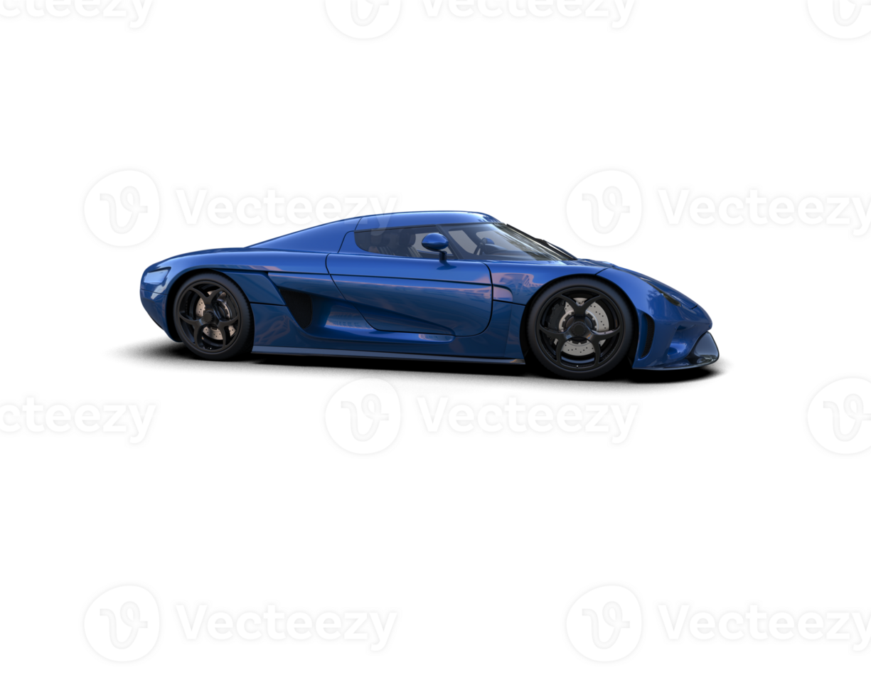 Realistic sport car isolated on background. 3d rendering - illustration png