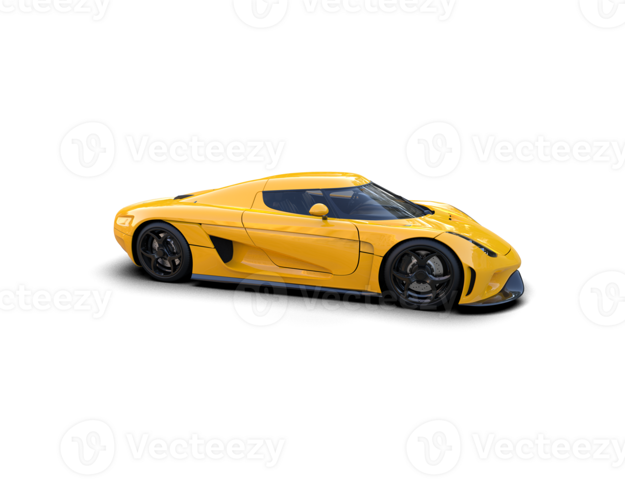 Realistic sport car isolated on background. 3d rendering - illustration png