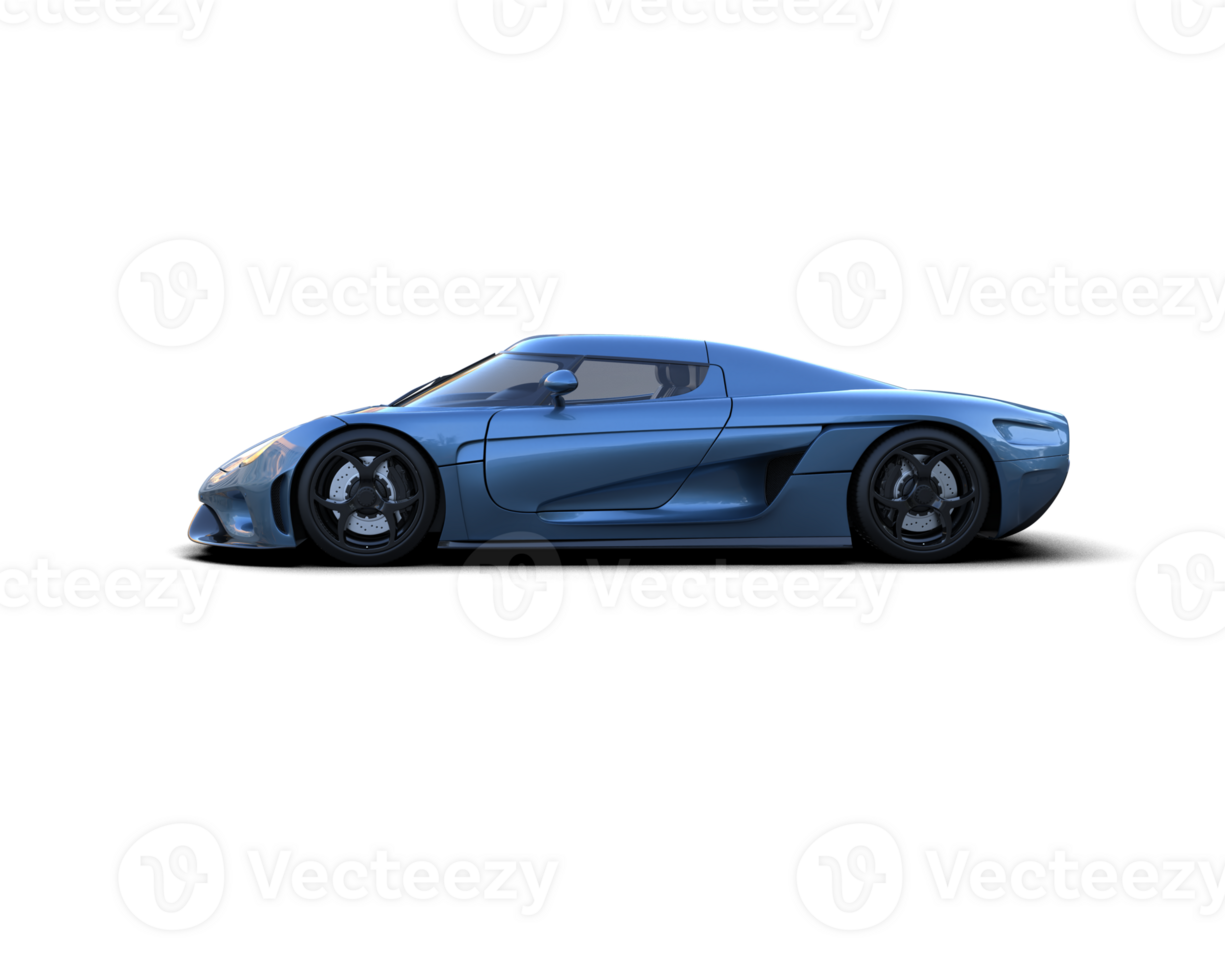 Realistic sport car isolated on background. 3d rendering - illustration png