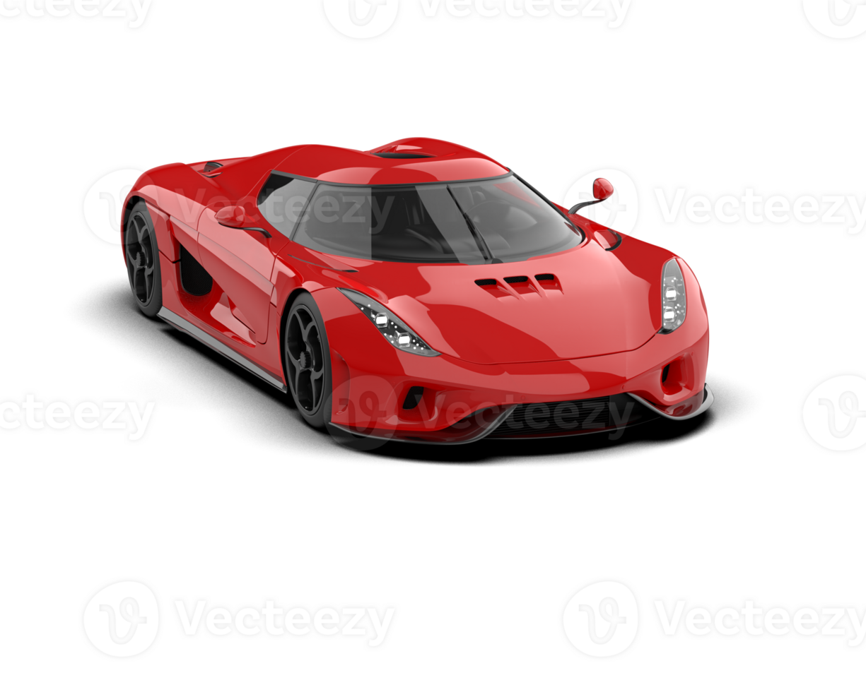 Realistic sport car isolated on background. 3d rendering - illustration png