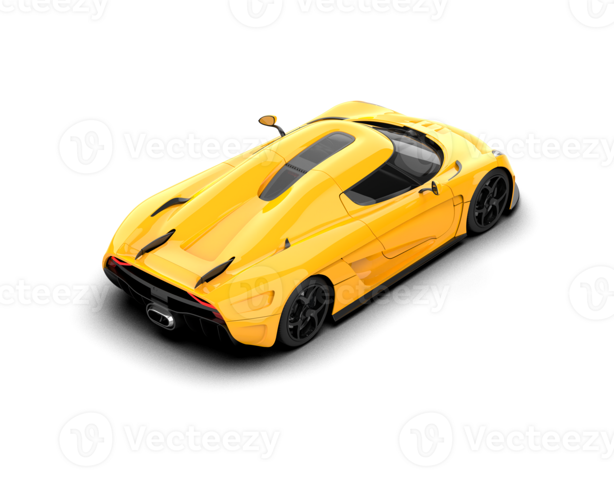 Realistic sport car isolated on background. 3d rendering - illustration png