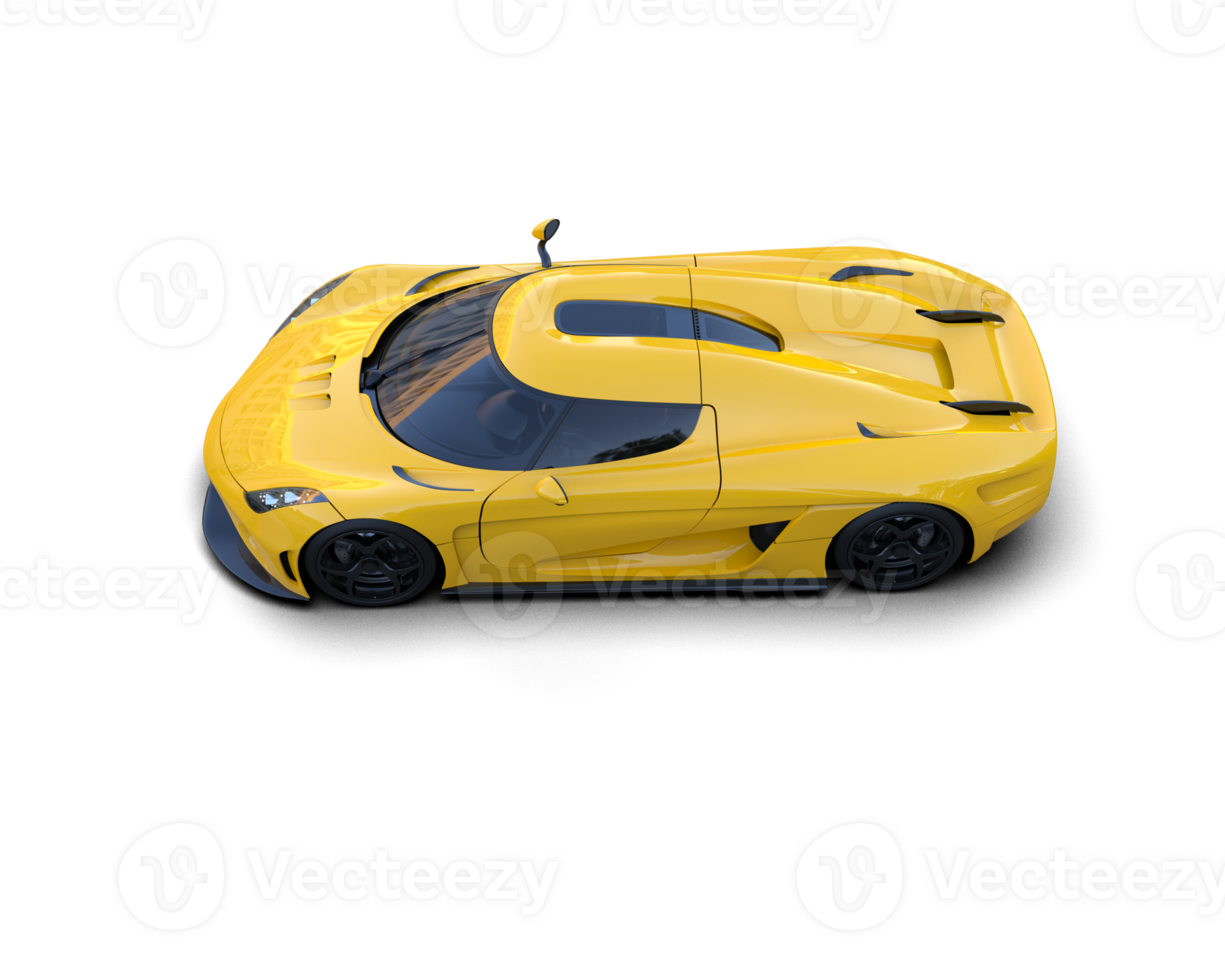 Realistic sport car isolated on background. 3d rendering - illustration png