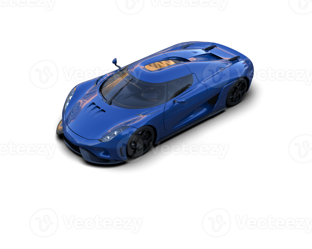 Realistic sport car isolated on background. 3d rendering - illustration png