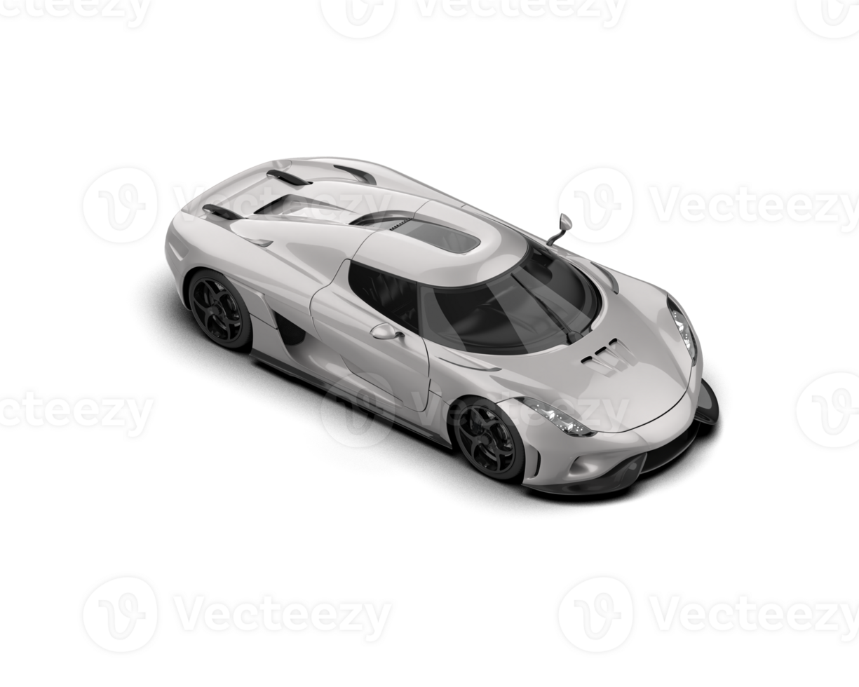 Realistic sport car isolated on background. 3d rendering - illustration png