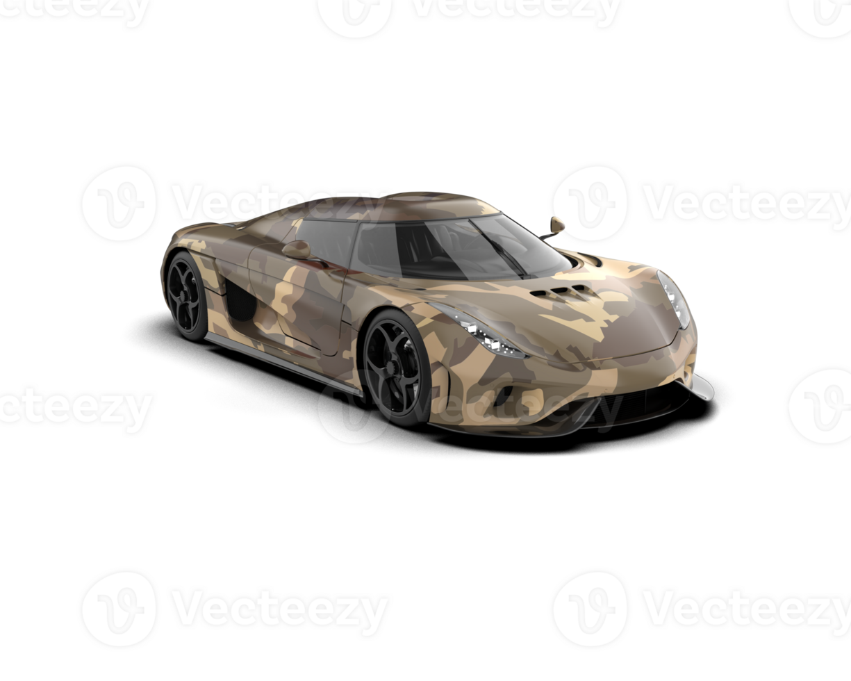Realistic sport car isolated on background. 3d rendering - illustration png