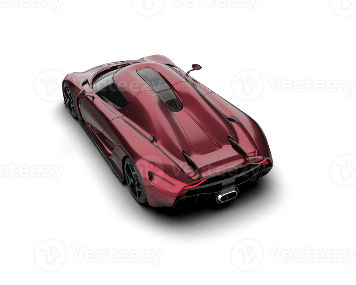 Realistic sport car isolated on background. 3d rendering - illustration png