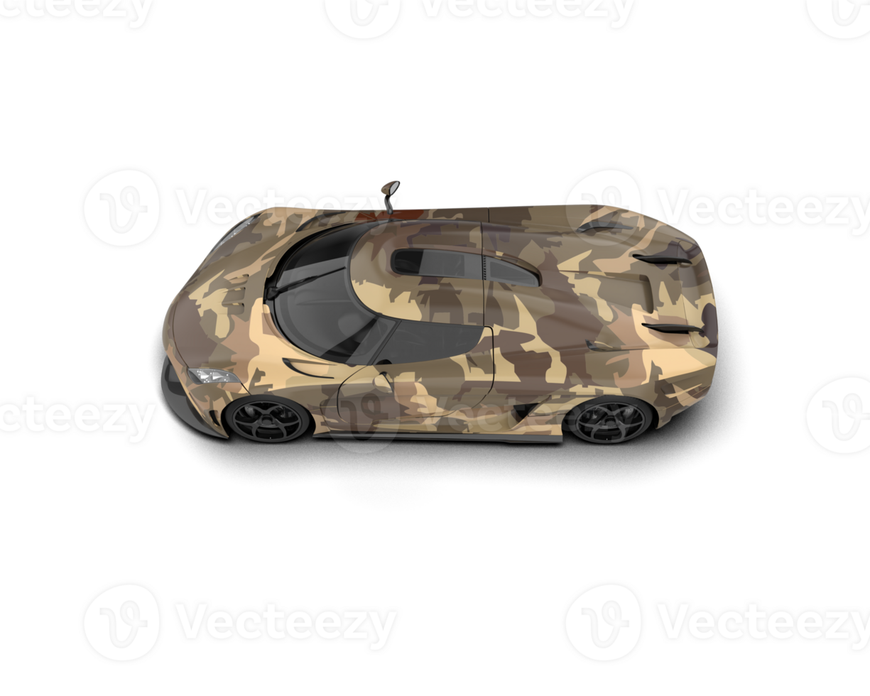 Realistic sport car isolated on background. 3d rendering - illustration png