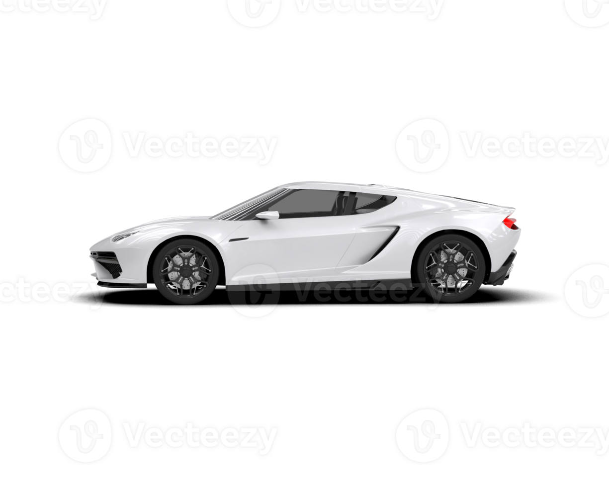 Realistic sport car isolated on background. 3d rendering - illustration png