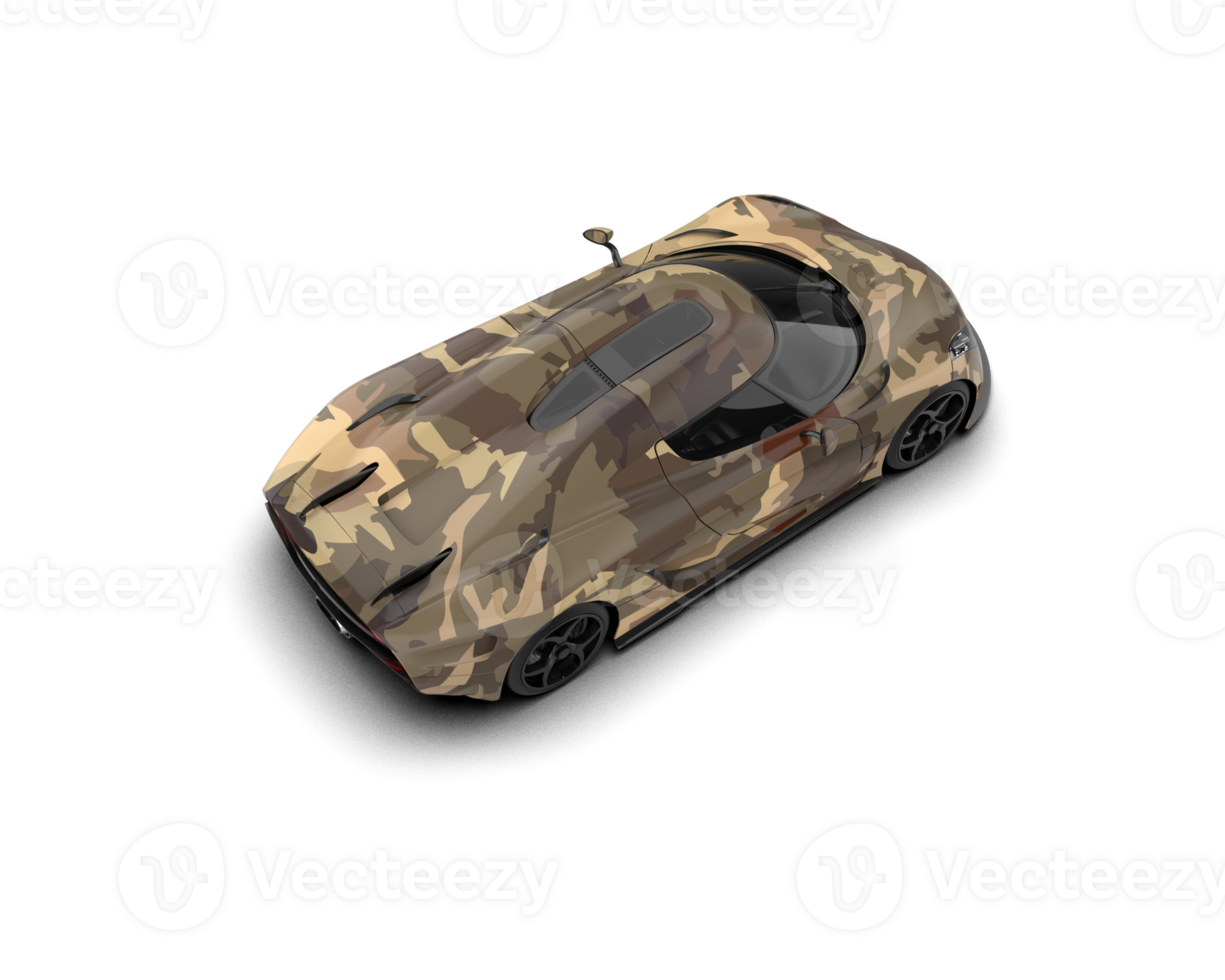 Realistic sport car isolated on background. 3d rendering - illustration png