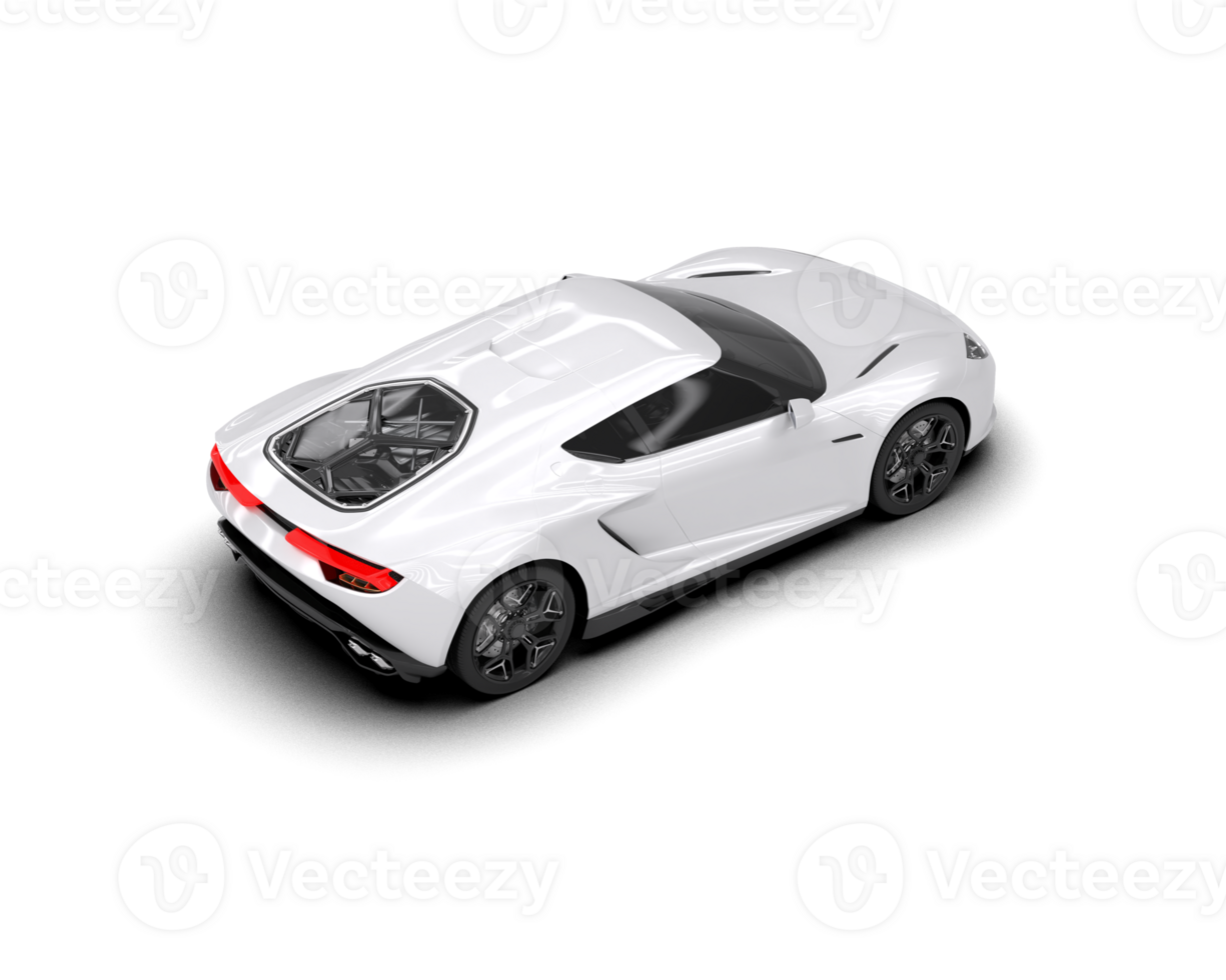 Realistic sport car isolated on background. 3d rendering - illustration png