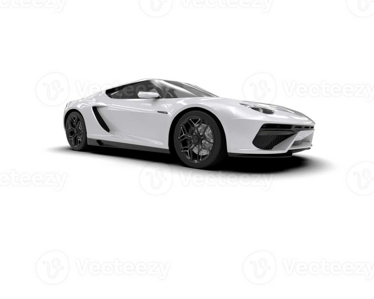 Realistic sport car isolated on background. 3d rendering - illustration png