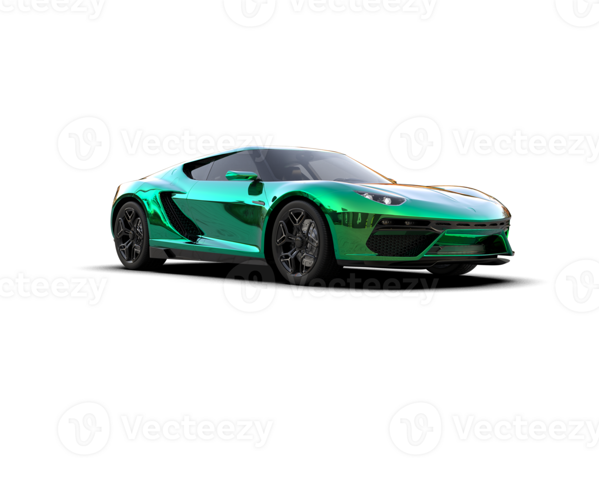Realistic sport car isolated on background. 3d rendering - illustration png