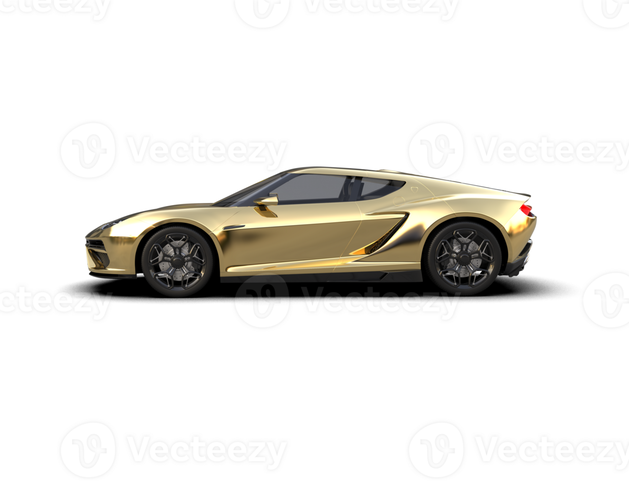 Realistic sport car isolated on background. 3d rendering - illustration png