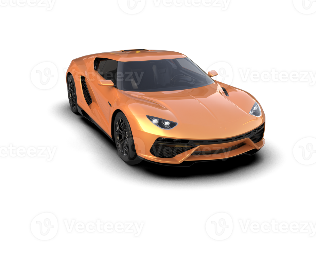 Realistic sport car isolated on background. 3d rendering - illustration png