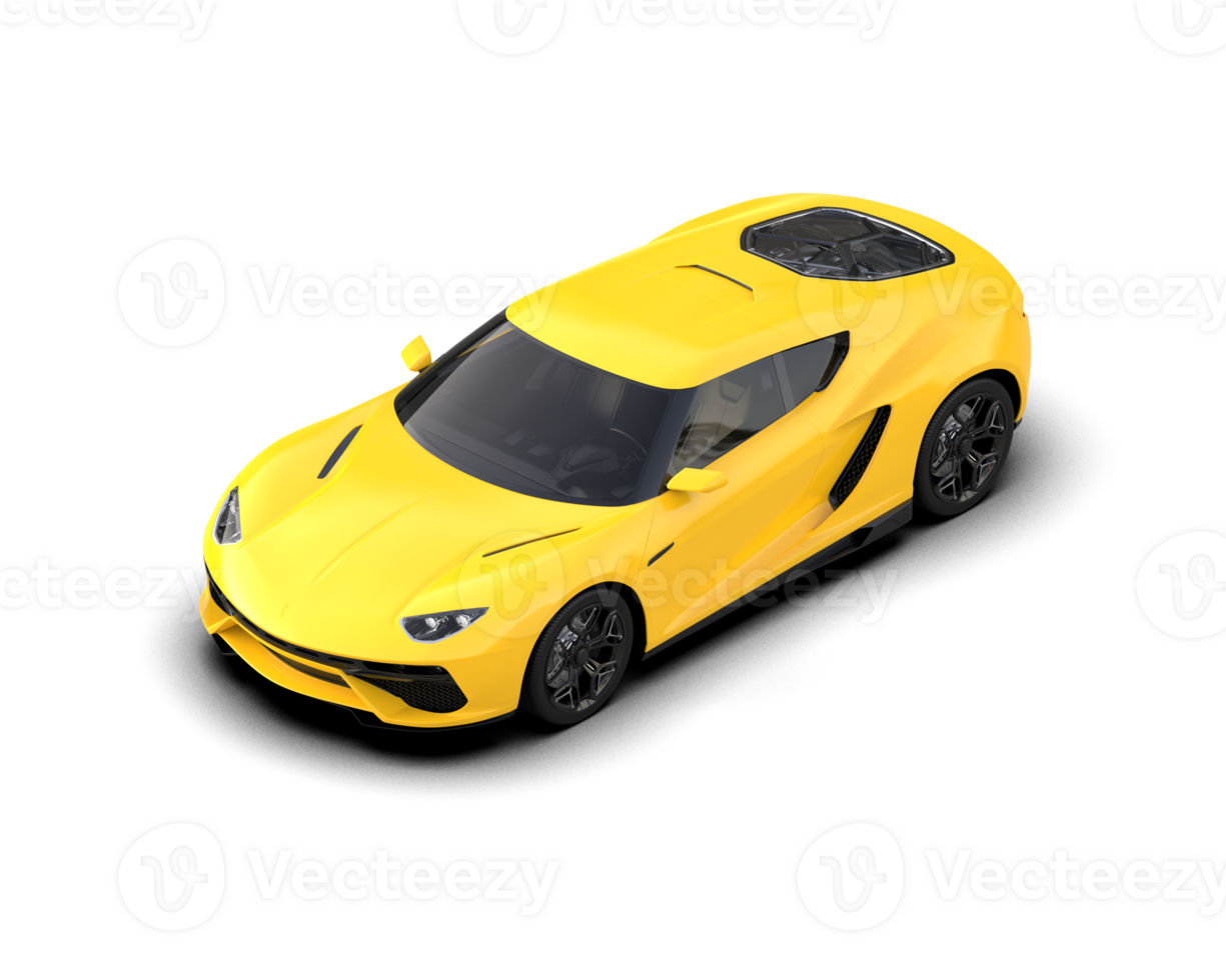 Realistic sport car isolated on background. 3d rendering - illustration png
