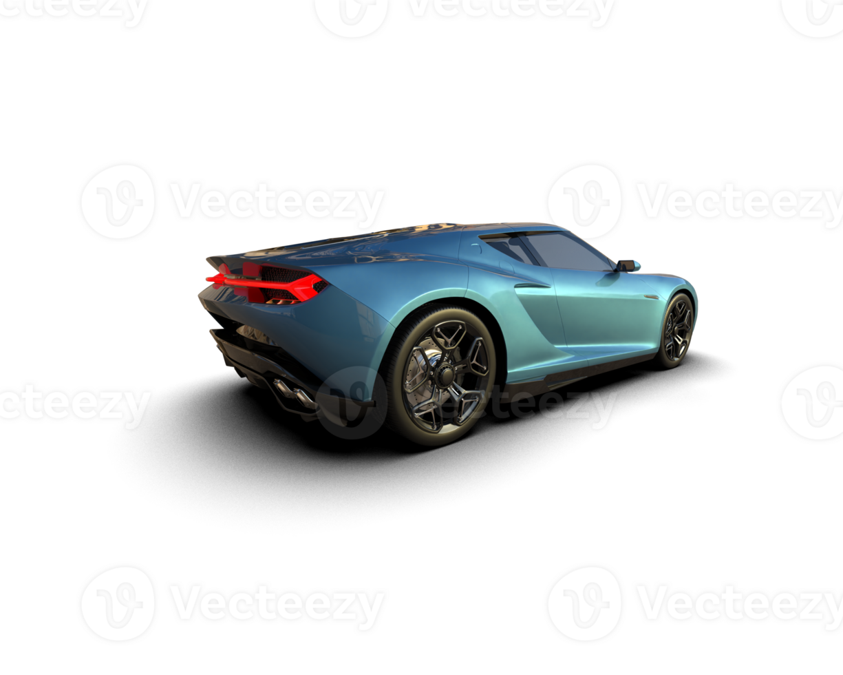 Realistic sport car isolated on background. 3d rendering - illustration png