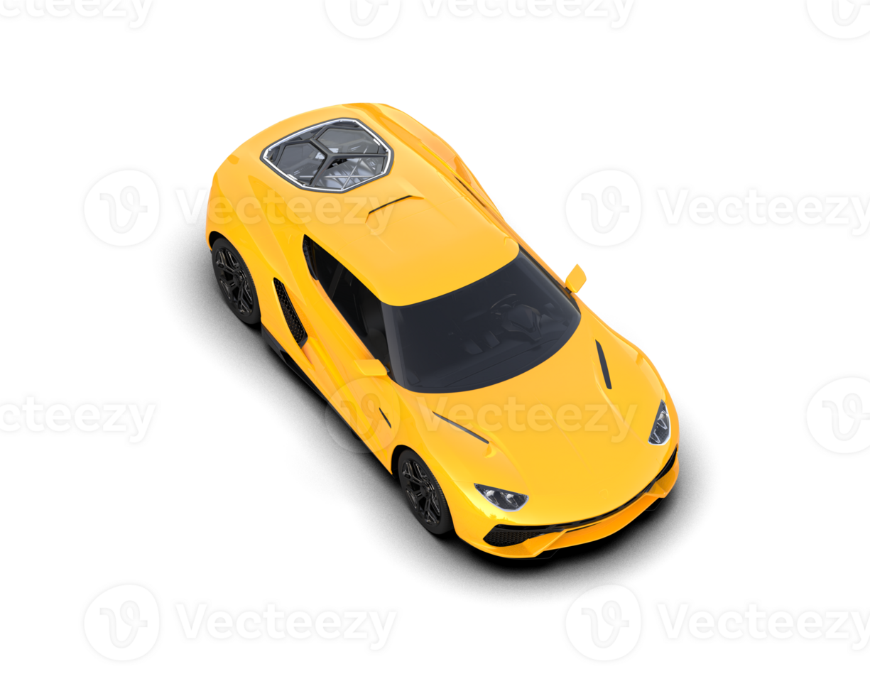Realistic sport car isolated on background. 3d rendering - illustration png
