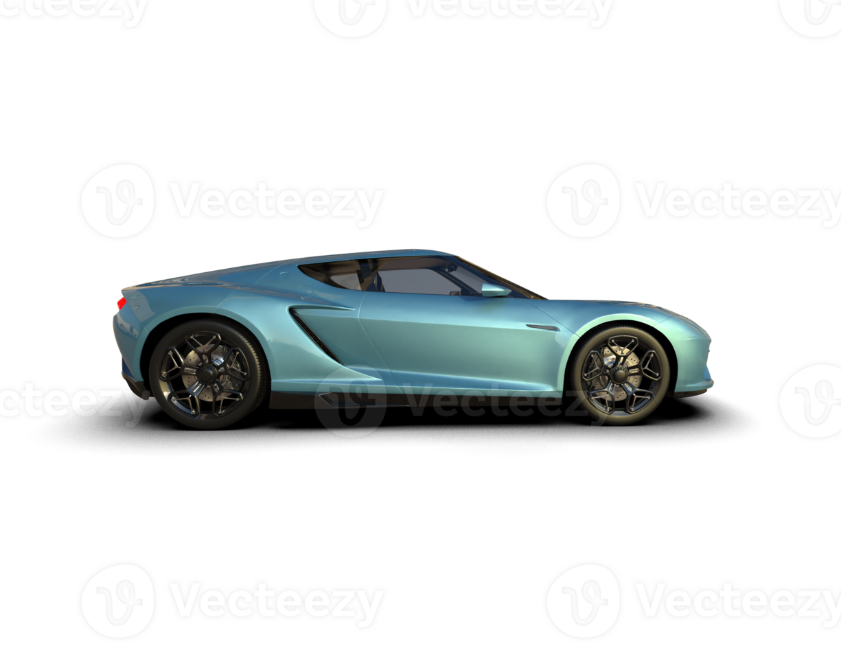 Realistic sport car isolated on background. 3d rendering - illustration png