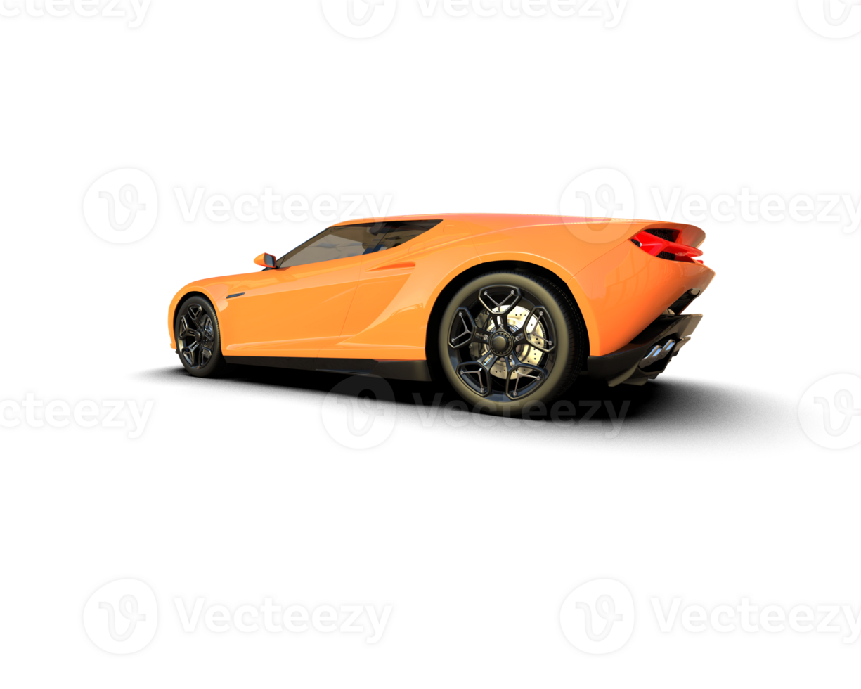 Realistic sport car isolated on background. 3d rendering - illustration png